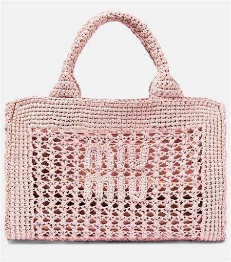 miu miu net bag|Miu Miu crochet bag.